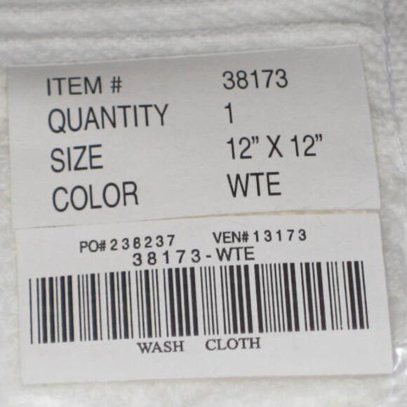 NWT Sundance Catalog White Cotton Washcloth Bath Original Package Made in Turkey - Picture 3 of 6